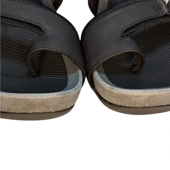 Baretraps Aloha Platform Wedge Deserae Slide Sandals Women 9M Black Gray - Picture 12 of 12